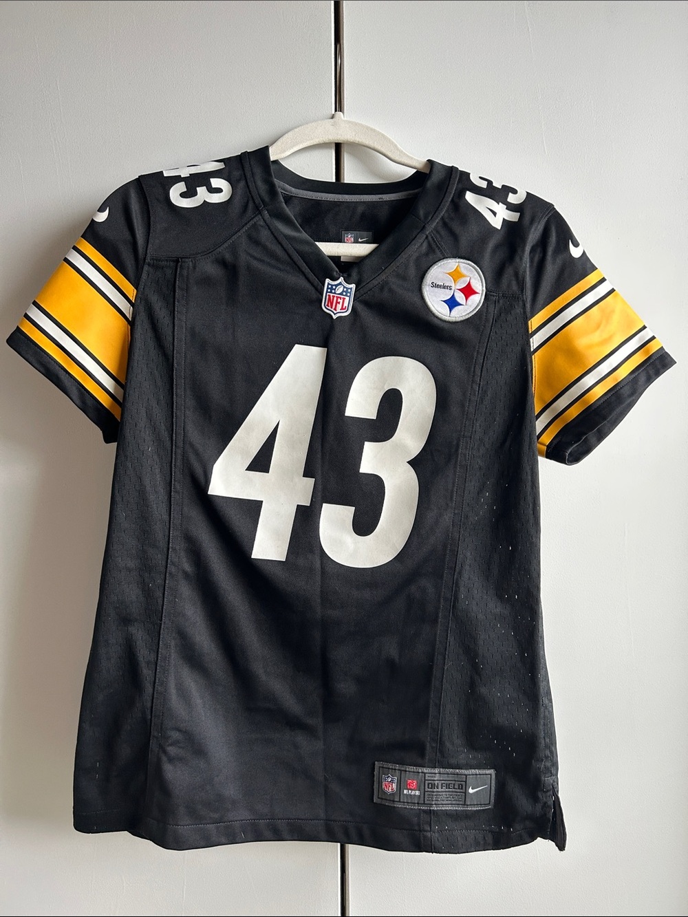 Nike Black & Yellow Pittsburgh Steelers #43 Game Jersey Troy Polamalu